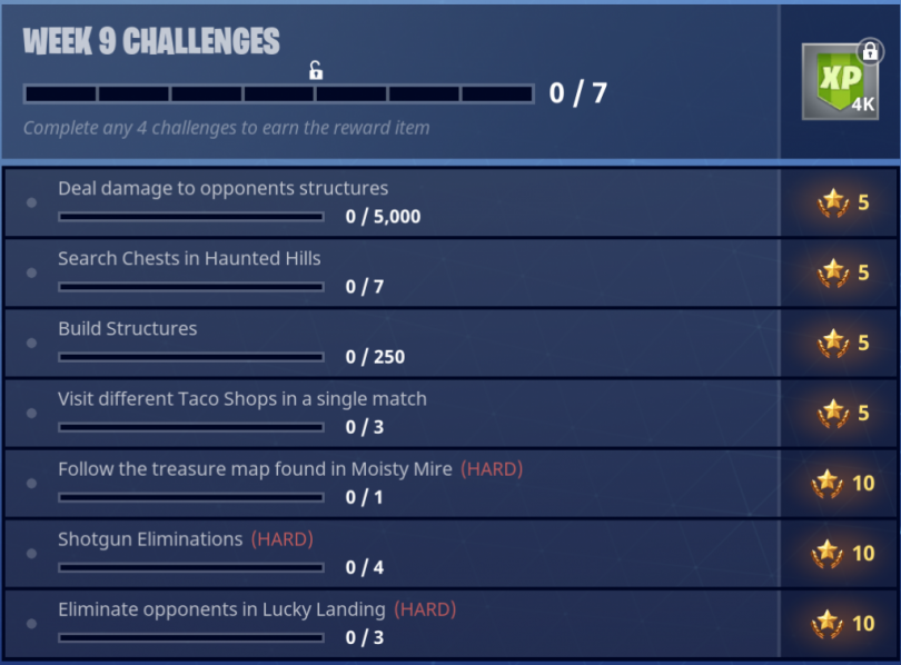 week 9 challenges 810x598 - Fortnite: Mapa de Battle Royale con todos los trucos para los desafíos de la semana 9